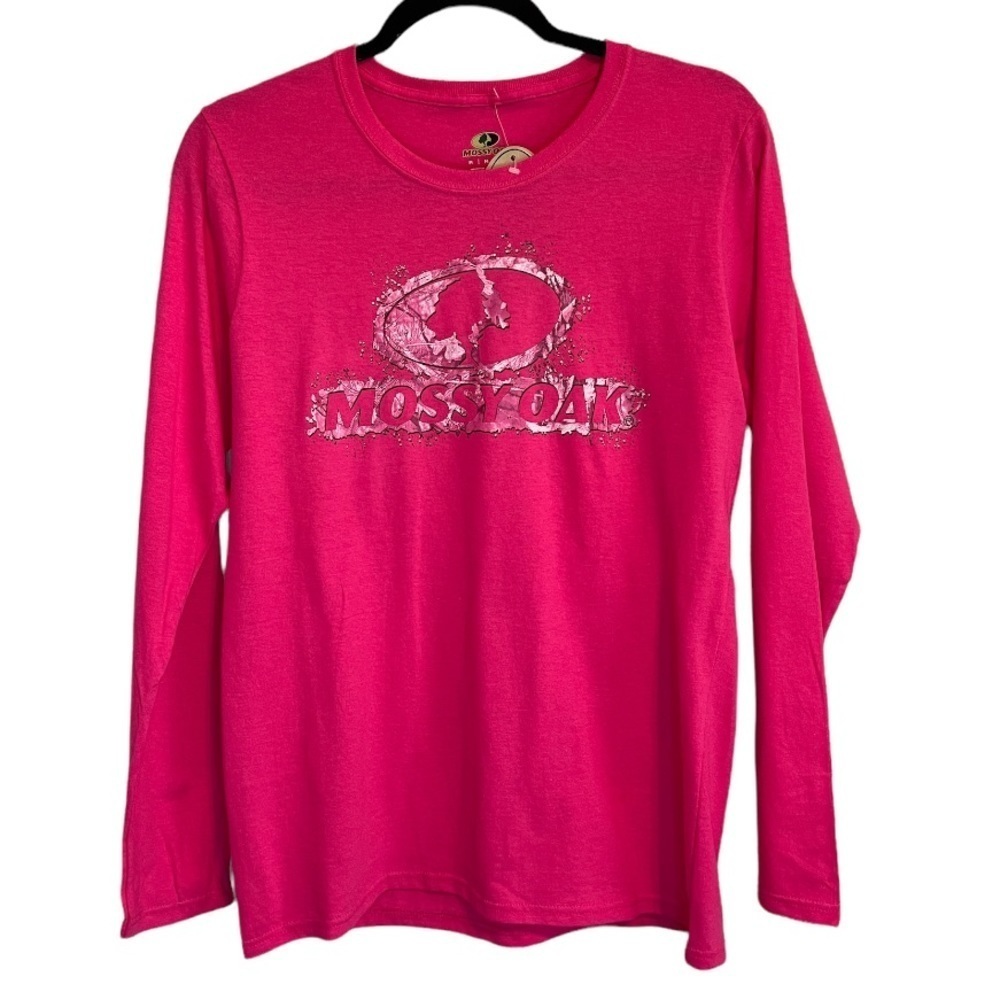 NWT Mossy Oak Pink Long Sleeve Shirt Top Women's Size Medium